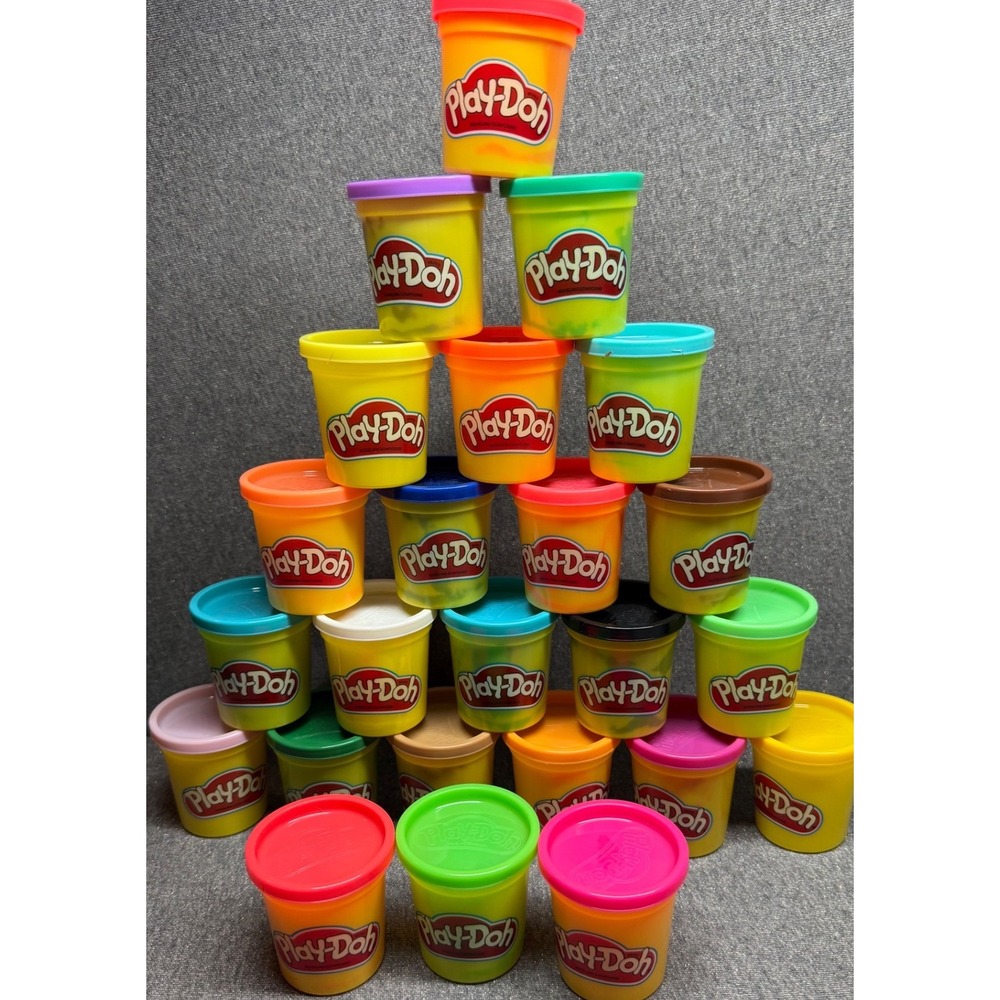 Play-Doh Modeling Compound 24 Pack New‎ Unopened Case 3oz Cans Multicolor